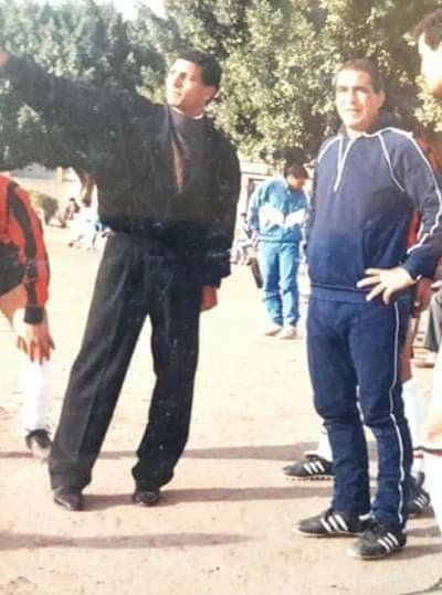 فاروق جعفر وأيمن اليماني من تدريبات فريق جمهورية شبين