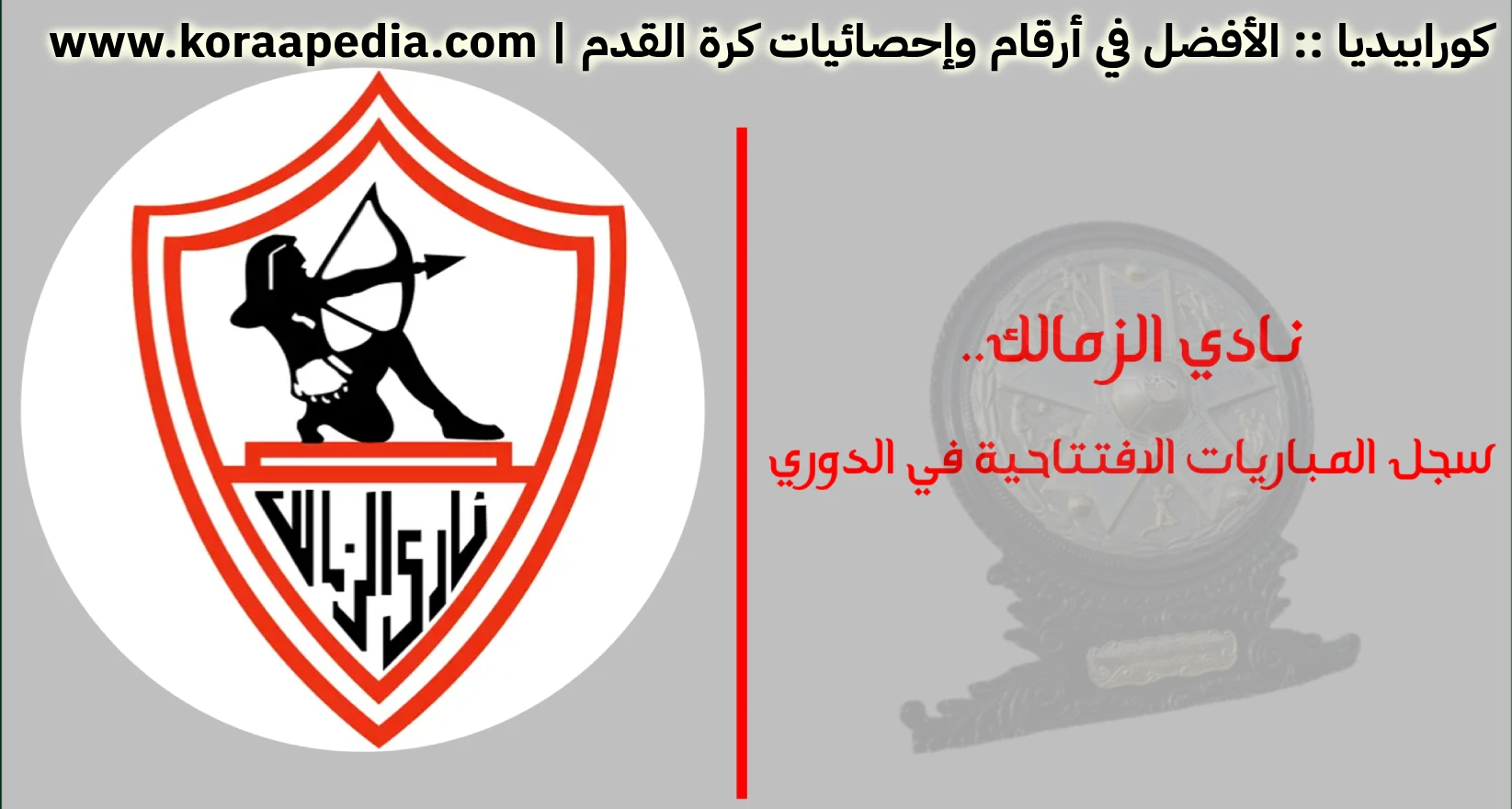 نادي الزمالك .. وسجل المباريات الافتتاحية في الدوري