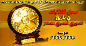 سجل الثنائيات في الدوري المصري - موسم 2004-2005