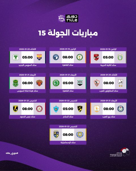 مباريات الجولة الـ (15)