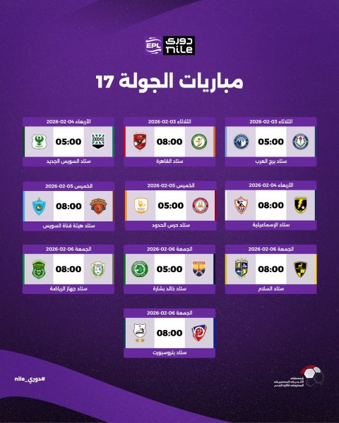 مباريات الجولة الـ (17)