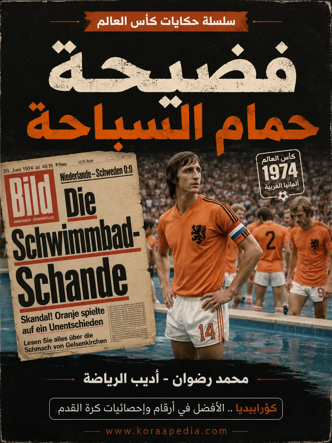 حكايات كأس العالم .. فضيحة حمام السباحة – مونديال 1974