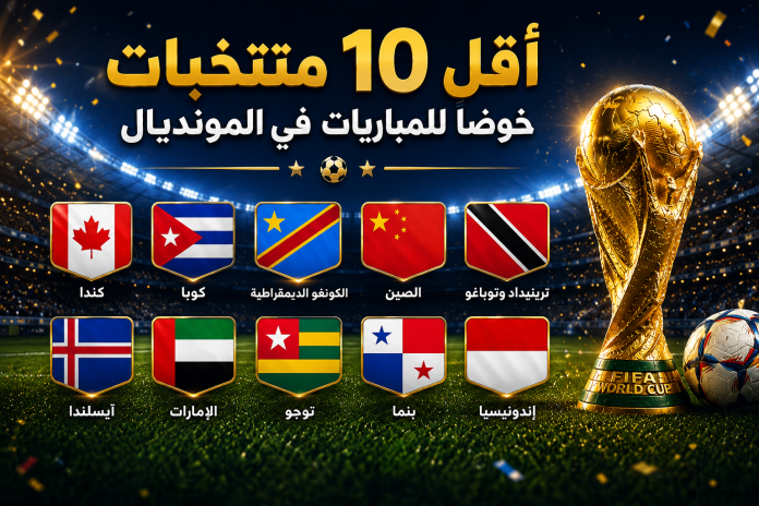 أقل 10 منتخبات خوضًا للمباريات في المونديال