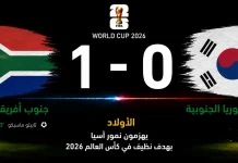 جنوب أفريقيا وكوريا الجنوبية| الأولاد يهزمون نمور آسيا بهدف نظيف في كأس العالم 2026 مباراة جنوب أفريقيا وكوريا الجنوبية