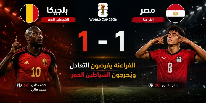 Belgium vs Egypt أحداث مباراة بلجيكا ومصر