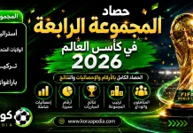 المجموعة الرابعة في كأس العالم 2026 | الحصاد الكامل بالأرقام والإحصائيات والنتائج حصاد المجموعة الرابعة في كأس العالم 2026 | الحصاد