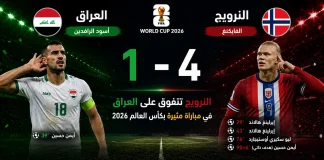 العراق والنرويج | الفايكنغ يضربون أسود الرافدين برباعية في كأس العالم 2026 Iraq vs Norway