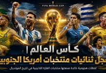 كأس العالم | سجل ثنائيات منتخبات أمريكا الجنوبية World Cup and South American national teams