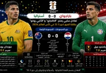 أستراليا وباراجواي | التعادل يحسم مواجهة الكانجارو والألبيروخو في كأس العالم 2026 أستراليا وباراجواي | التعادل يحسم مواجهة الكانجارو والألبيروخو
