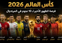 كأس العالم 2026 | فرصة الظهور الأخير لـ 10 نجوم في المونديال كأس العالم 2026 فرصة الظهور الأخير لـ 10 نجوم في المونديال
