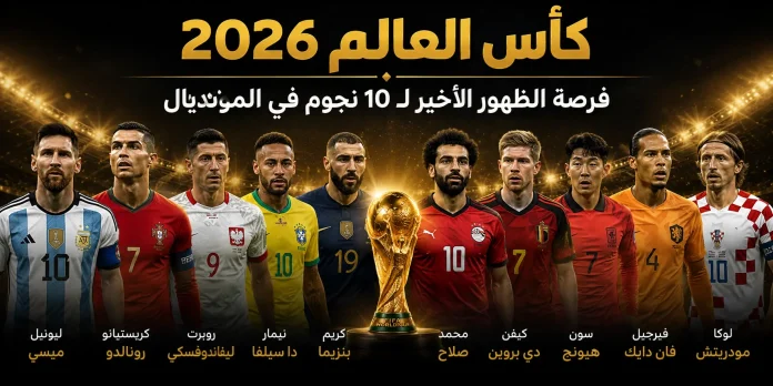 كأس العالم 2026 فرصة الظهور الأخير لـ 10 نجوم في المونديال