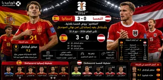إسبانيا والنمسا | الماتادور يطيح بالاولاد بثلاثية نظيفة في كأس العالم 2026 إسبانيا والنمسا | الماتادور يطيح بالاولاد