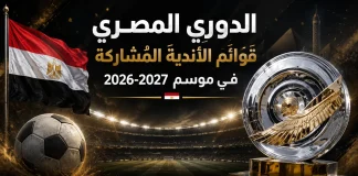 الدوري المصري موسم 2026-2027 .. وقوائم الأندية المشاركة في البطولة الدوري المصري موسم 2026-2027