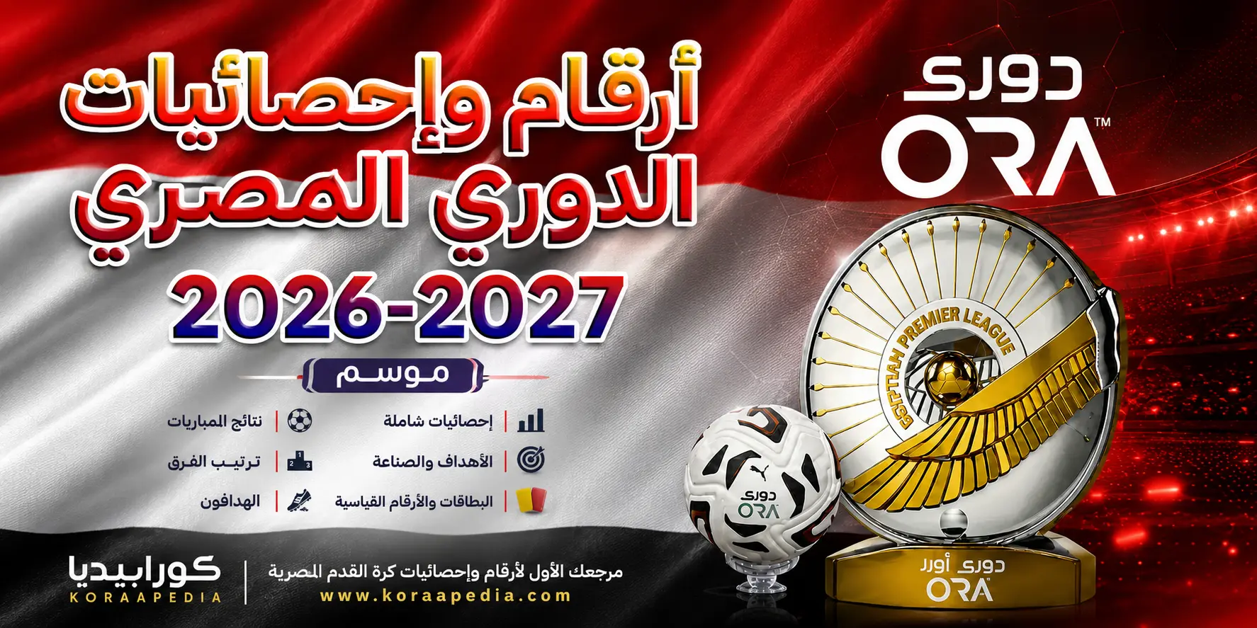 أرقام وإحصائيات الدوري المصري