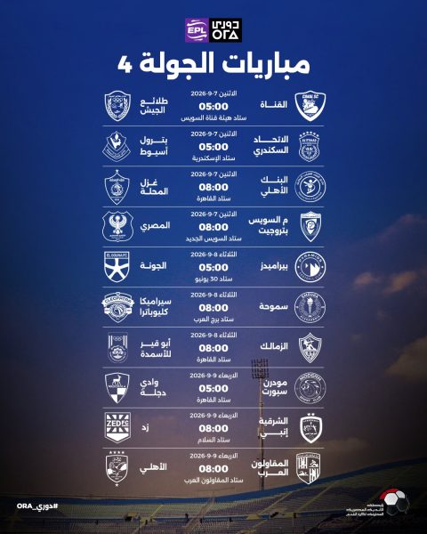 مباريات الجولة الرابعة