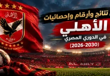 سجل نتائج وأرقام وإحصائيات الأهلي في الدوري المصري | (2026-2030) سجل نتائج وأرقام وإحصائيات الأهلي في الدوري المصري (2026-2030)
