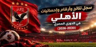 سجل نتائج وأرقام وإحصائيات الأهلي في الدوري المصري | (2026-2030) سجل نتائج وأرقام وإحصائيات الأهلي في الدوري المصري (2026-2030)