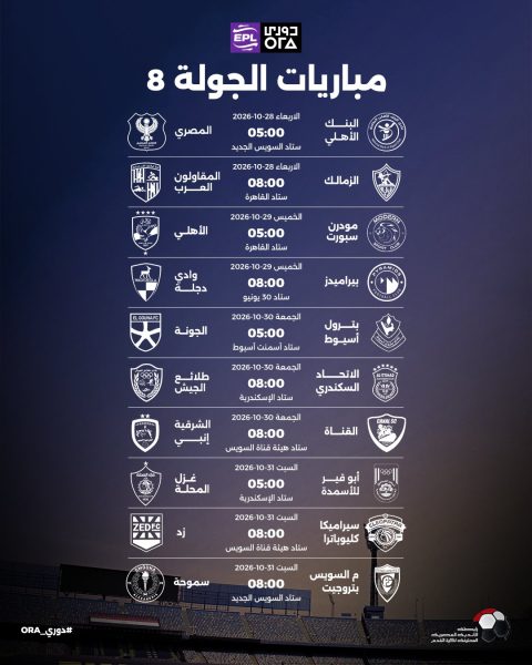 مباريات الجولة الـ (08)